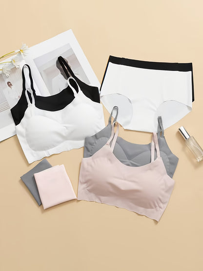 Women's Full Comfortable Bra Panty Set - Combo Lingerie Set (Pack of 5)