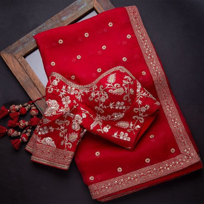 Best selling fancy & Desiner Saree With Desiner Full Stich Blouse