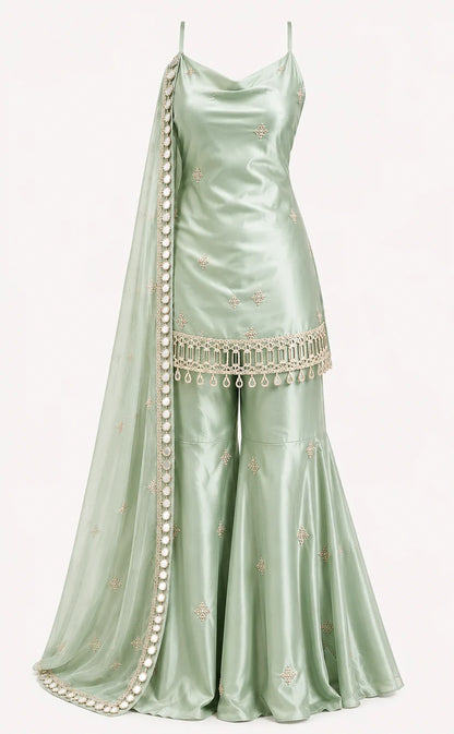 Women’s Premium Embroidered Sharara Set